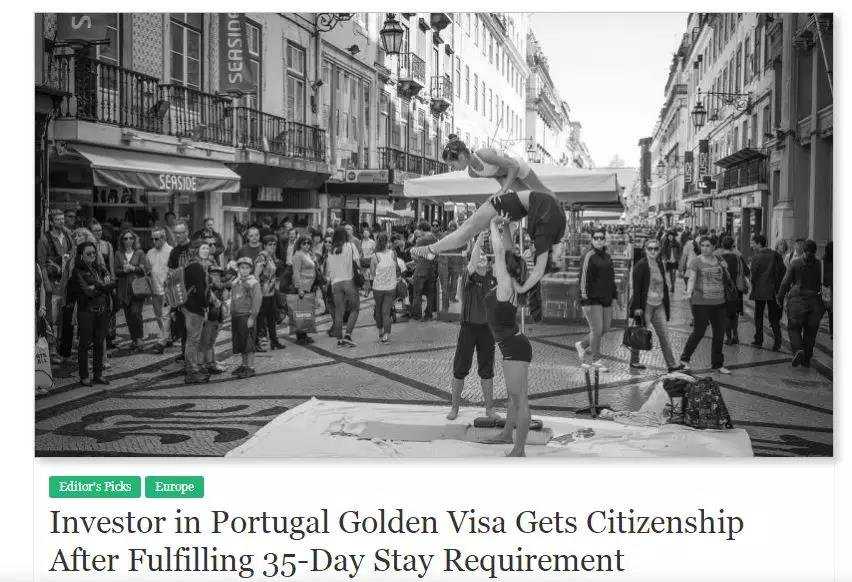 葡萄牙重大投资移民（数据：葡萄牙黄金